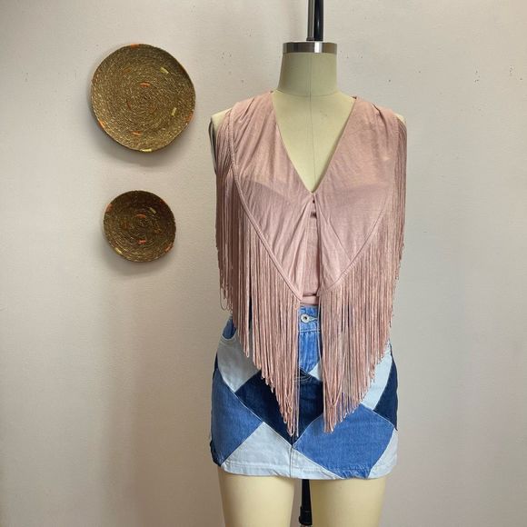 Banana Republic Tops - Banana Republic- Fringe Tank in Pink